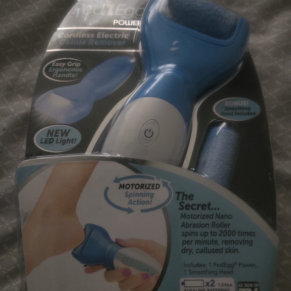 Ped Egg Power Electric Callus Remover with Blue Handle